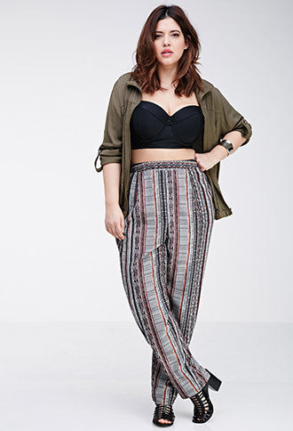 Striped Tribal Print Pants