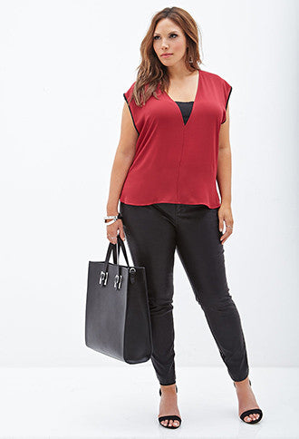 Colorblock-Paneled Top