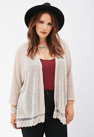 Open-Knit Dolman Cardigan