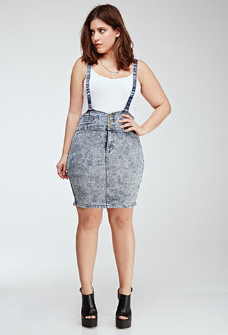 Mineral Wash Overall Skirt