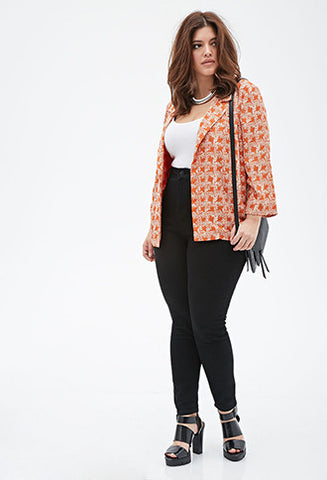 Abstract Houndstooth Blazer