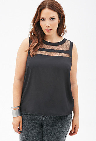 Lace-Paneled Tank