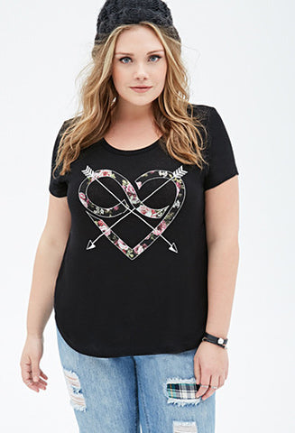 Infinity Heart Graphic Top