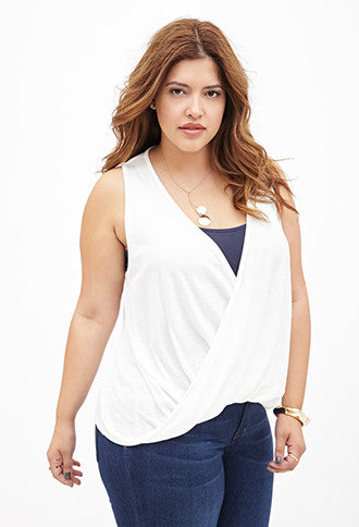 Draped Surplice Knit Top