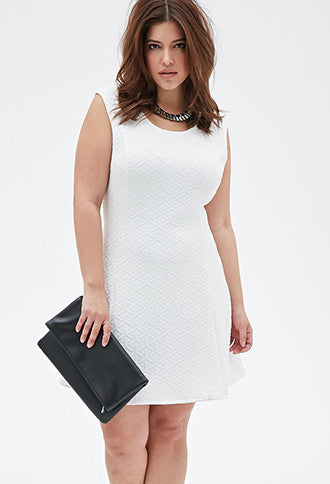 Quilted Geo Patterned Dress