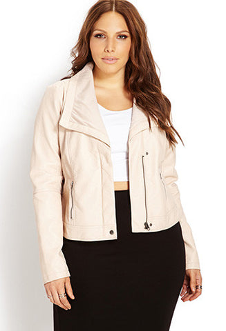 City-Chic Faux Leather Jacket