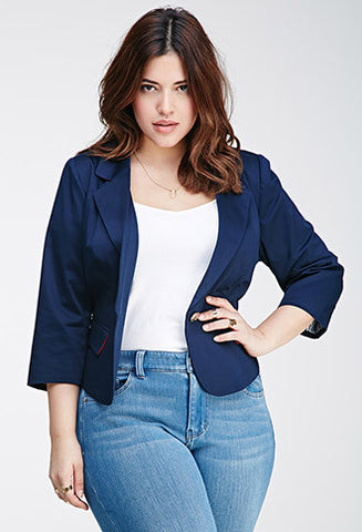 Classic Button-Front Blazer