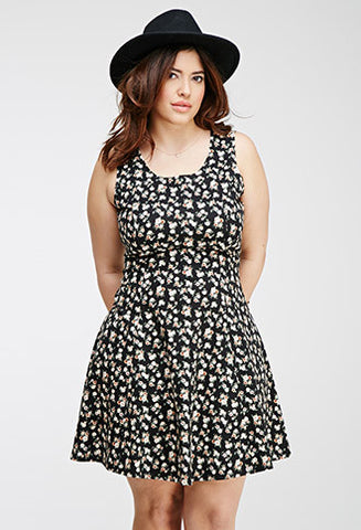 Rose Print Dress